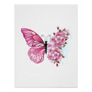 Search for pink flower posters Butterfly
