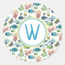 Search for watercolor fish stickers Tropical
