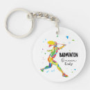 Search for badminton player key rings Shuttlecock