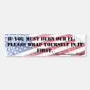 Search for burning bumper stickers Flag