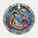 Search for stained glass christmas tree decorations Christian