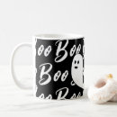 Search for black and white ghost mugs Boo