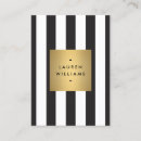 Search for black and white stripes business cards Cosmetologist