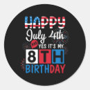 Search for happy 4th birthday stickers Flag