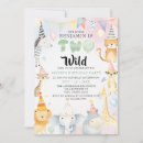 Search for two wild boy birthday invitations Zebra