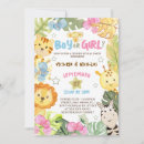Search for safari gender reveal invitations He or she