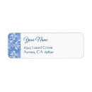 Search for blue damask return address labels Pattern