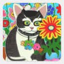 Search for grey and white cat stickers Cartoon