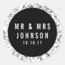 Search for mr and mrs wedding stickers White