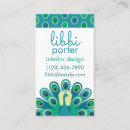 Search for peacock business cards Teal