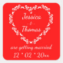 Search for engaged stickers Red