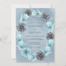 Search for ice blue winter wedding invitations Watercolor