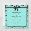 Search for teal blue black wedding invitations Damask