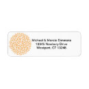 Search for peach flowers return address labels Girly