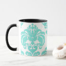 Search for damask pattern mugs Turquoise