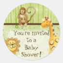 Search for green giraffe baby shower stickers Lion