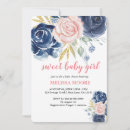 Search for pink blue flowers baby shower invitations Spring summer fall winter