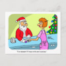Search for funny christmas humor cartoon postcards Santa claus
