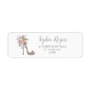 Search for high heel return address labels Glitter