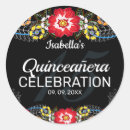 Search for fiesta round stickers Quinceañera