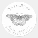 Search for white butterflies return address labels Modern