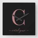 Search for monogram clocks Blush pink