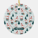 Search for family cartoon christmas tree decorations Santa claus