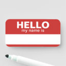 Search for dry erase name tags Hello my name is