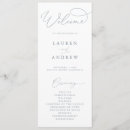 Search for dusty blue wedding programs Order of service