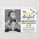 Search for gentleman birthday invitations Mr onederful