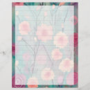 Search for pretty lined stationery paper Floral