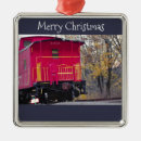 Search for train christmas tree decorations Red
