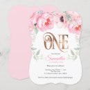 Search for rose gold 1st birthday invitations Pink