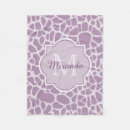 Search for giraffe print blankets Purple