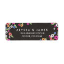 Search for chalkboard floral return address labels Colourful