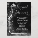 Search for silver glitter bridal shower invitations Black and silver