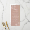 Search for blush pink wedding menus Dusty rose