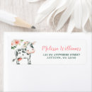Search for cow return address labels Baby shower