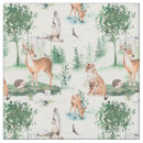 Search for woodland animals fabric Watercolor