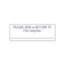 Search for please sign and return rubber stamps Back to school