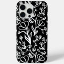 Search for cute black white floral pattern iphone cases Modern