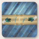 Search for peacock feather coasters Gold