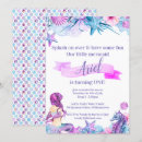 Search for sea horse birthday invitations Purple
