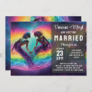 Search for feminine wedding invitations Rainbow