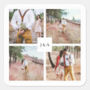 Search for bride and groom initials stickers Modern