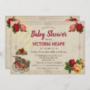 Search for vintage floral baby shower invitations Flowers