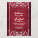 Search for crimson and white wedding invitations Ruby