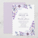 Search for violet sweet 16 invitations Purple