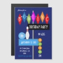 Search for bowling pins birthday invitations Blue