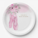 Search for ballerina baby shower plates Watercolor